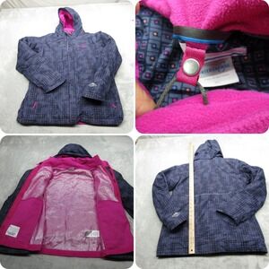 Columbia Jacket Youth XL Blue‎ Geometric Interchange Waterproof Hooded 3in1